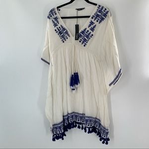 Gypsy 05 Blue & White Coverup Women’s Size M NWT